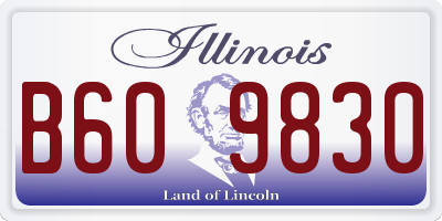IL license plate B609830