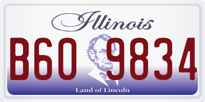 IL license plate B609834