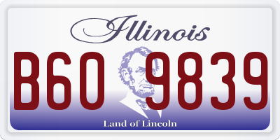 IL license plate B609839