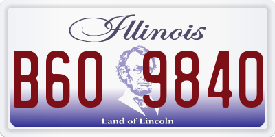 IL license plate B609840