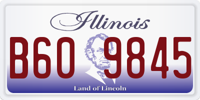IL license plate B609845