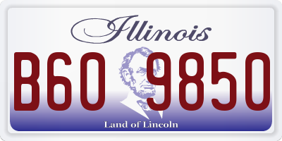 IL license plate B609850