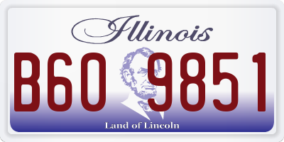 IL license plate B609851