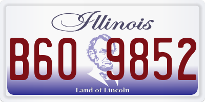 IL license plate B609852