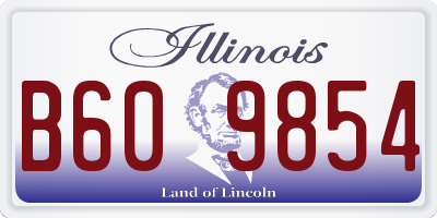 IL license plate B609854