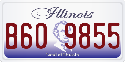 IL license plate B609855