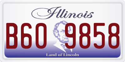 IL license plate B609858