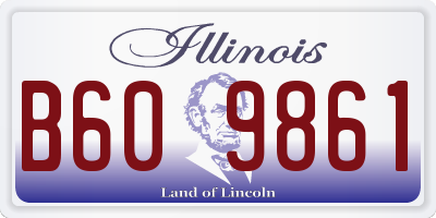 IL license plate B609861