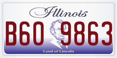 IL license plate B609863