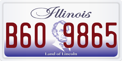 IL license plate B609865