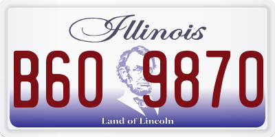 IL license plate B609870