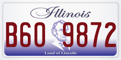 IL license plate B609872