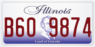 IL license plate B609874
