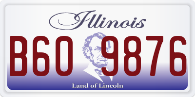 IL license plate B609876