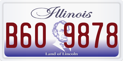 IL license plate B609878
