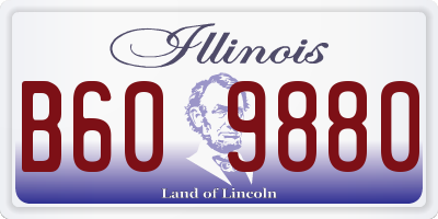 IL license plate B609880
