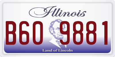 IL license plate B609881
