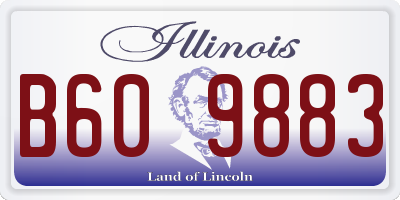IL license plate B609883