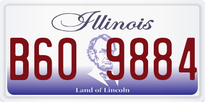 IL license plate B609884