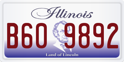 IL license plate B609892
