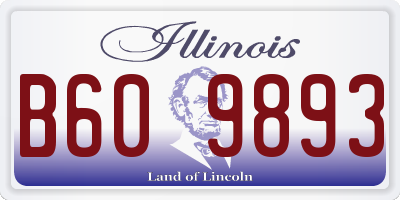 IL license plate B609893