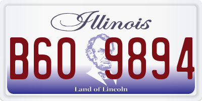 IL license plate B609894