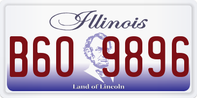 IL license plate B609896