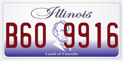 IL license plate B609916