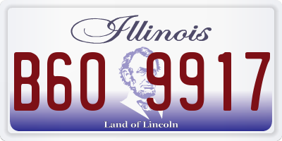 IL license plate B609917
