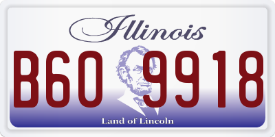IL license plate B609918
