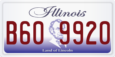 IL license plate B609920