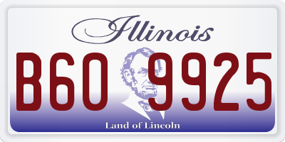 IL license plate B609925