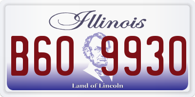 IL license plate B609930