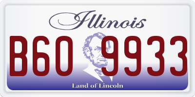 IL license plate B609933