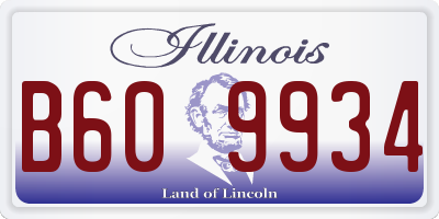 IL license plate B609934