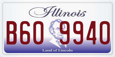 IL license plate B609940