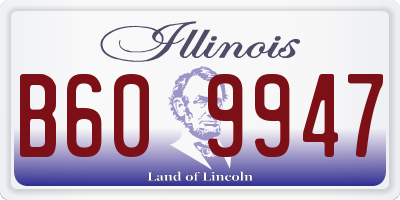 IL license plate B609947