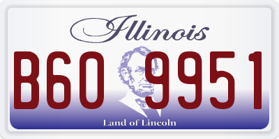 IL license plate B609951