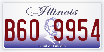 IL license plate B609954