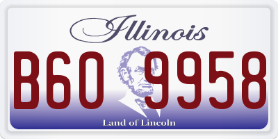 IL license plate B609958
