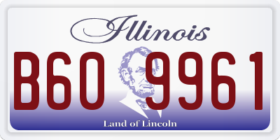 IL license plate B609961