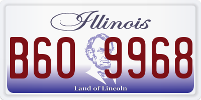 IL license plate B609968