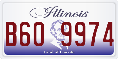 IL license plate B609974