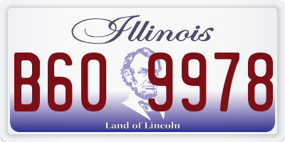 IL license plate B609978