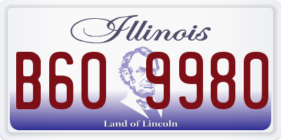 IL license plate B609980