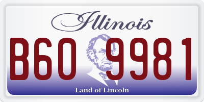IL license plate B609981