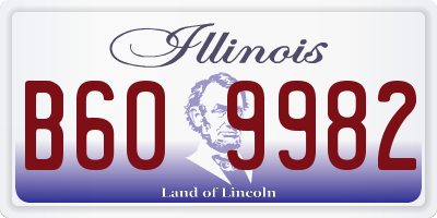 IL license plate B609982