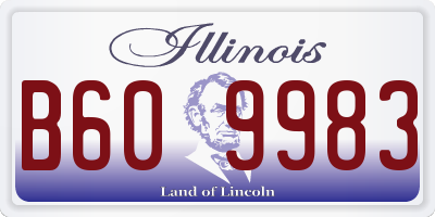 IL license plate B609983
