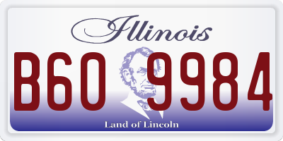 IL license plate B609984