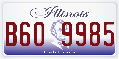 IL license plate B609985